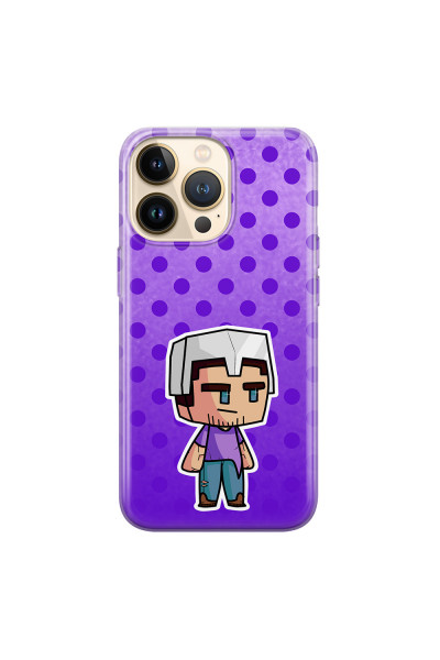 APPLE - iPhone 13 Pro - Soft Clear Case - Purple Shield Crafter