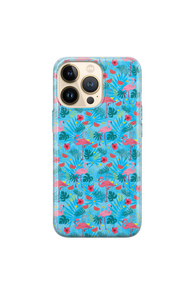 APPLE - iPhone 13 Pro - Soft Clear Case - Tropical Flamingo IV