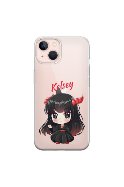 APPLE - iPhone 13 Mini - Soft Clear Case - Chibi Kelsey