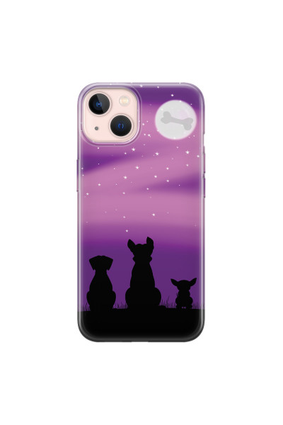 APPLE - iPhone 13 Mini - Soft Clear Case - Dog's Desire Violet Sky