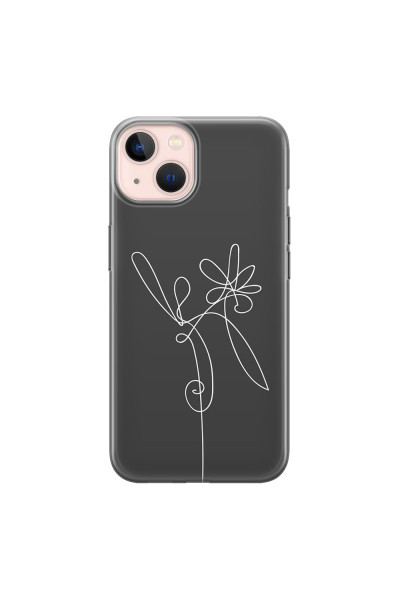 APPLE - iPhone 13 Mini - Soft Clear Case - Flower In The Dark