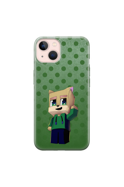 APPLE - iPhone 13 Mini - Soft Clear Case - Green Fox Player