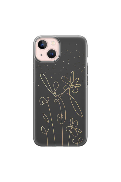 APPLE - iPhone 13 Mini - Soft Clear Case - Midnight Flowers