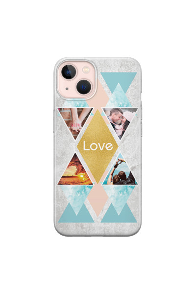 APPLE - iPhone 13 Mini - Soft Clear Case - Triangle Love Photo