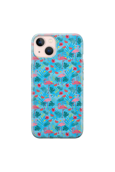 APPLE - iPhone 13 Mini - Soft Clear Case - Tropical Flamingo IV