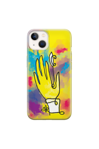 APPLE - iPhone 13 - Soft Clear Case - Abstract Hand Paint