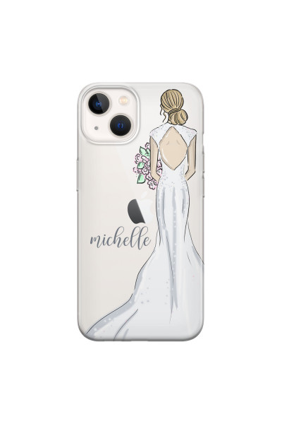 APPLE - iPhone 13 - Soft Clear Case - Bride To Be Blonde Dark
