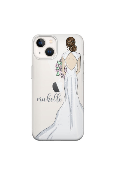 APPLE - iPhone 13 - Soft Clear Case - Bride To Be Brunette Dark
