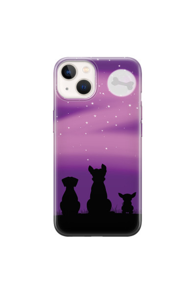 APPLE - iPhone 13 - Soft Clear Case - Dog's Desire Violet Sky
