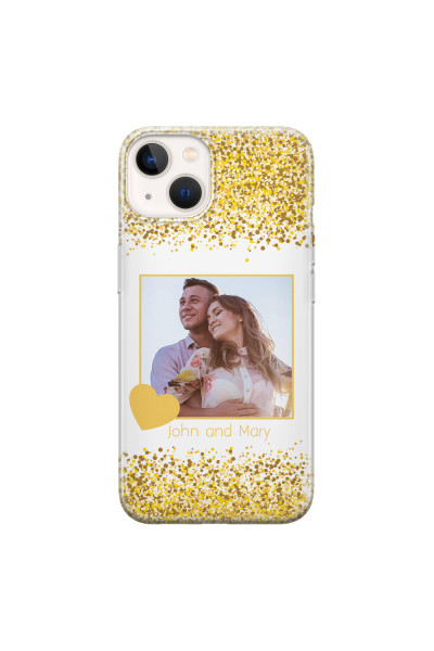 APPLE - iPhone 13 - Soft Clear Case - Gold Memories