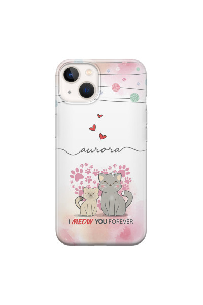 APPLE - iPhone 13 - Soft Clear Case - I Meow You Forever