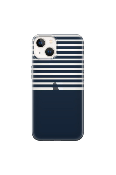 APPLE - iPhone 13 - Soft Clear Case - Life in Blue Stripes