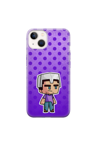 APPLE - iPhone 13 - Soft Clear Case - Purple Shield Crafter