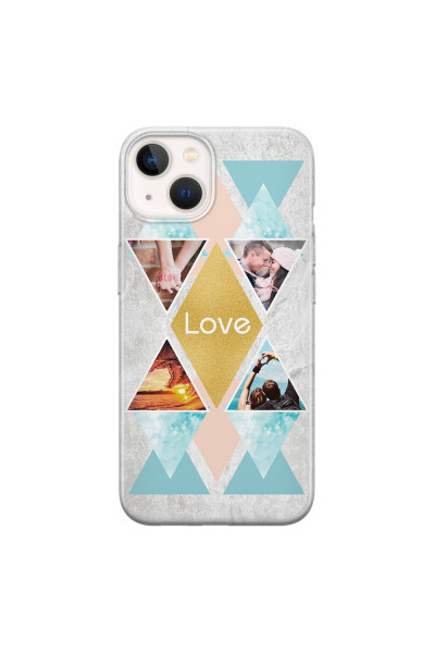 APPLE - iPhone 13 - Soft Clear Case - Triangle Love Photo