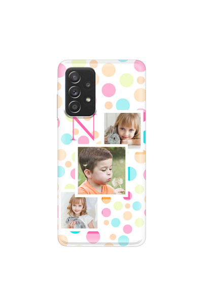 SAMSUNG - Galaxy A52 / A52s - Soft Clear Case - Cute Dots Initial