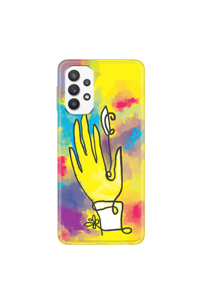 SAMSUNG - Galaxy A32 - Soft Clear Case - Abstract Hand Paint