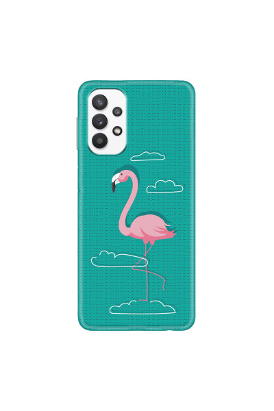 SAMSUNG - Galaxy A32 - Soft Clear Case - Cartoon Flamingo