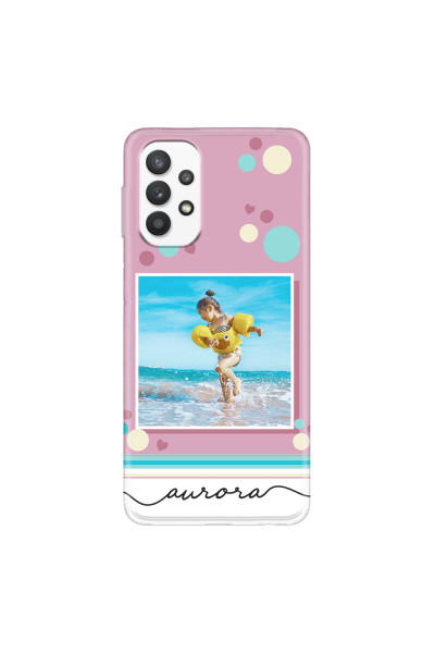 SAMSUNG - Galaxy A32 - Soft Clear Case - Cute Dots Photo Case