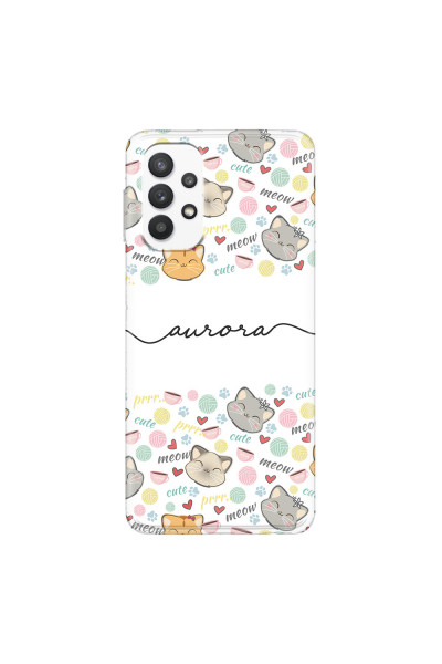 SAMSUNG - Galaxy A32 - Soft Clear Case - Cute Kitten Pattern