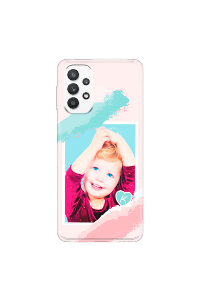 SAMSUNG - Galaxy A32 - Soft Clear Case - Kids Initial Photo