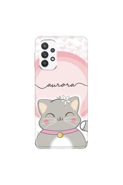SAMSUNG - Galaxy A32 - Soft Clear Case - Kitten Handwritten