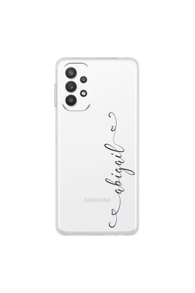 SAMSUNG - Galaxy A32 - Soft Clear Case - Little Hearts Handwritten Black