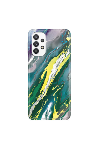 SAMSUNG - Galaxy A32 - Soft Clear Case - Marble Rainforest Green