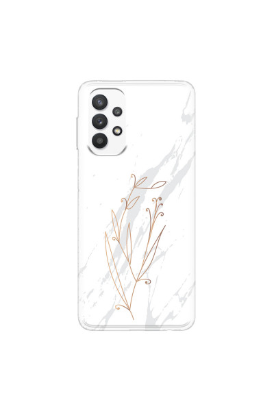 SAMSUNG - Galaxy A32 - Soft Clear Case - White Marble Flowers