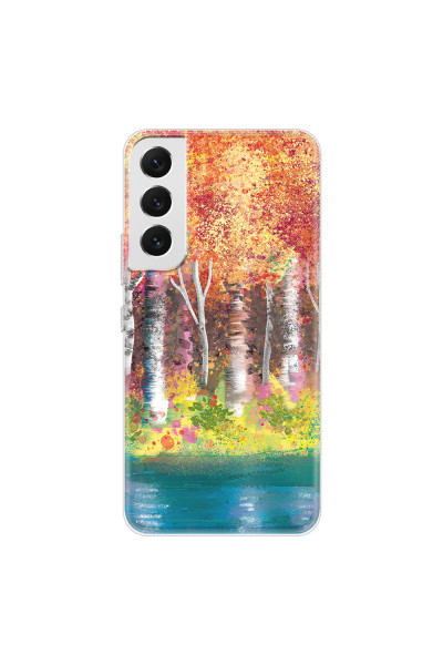 SAMSUNG - Galaxy S22 Plus - Soft Clear Case - Calm Birch Trees
