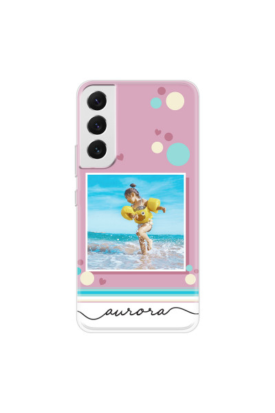 SAMSUNG - Galaxy S22 Plus - Soft Clear Case - Cute Dots Photo Case