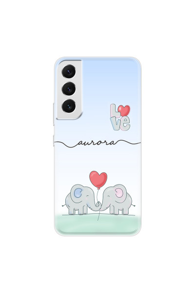 SAMSUNG - Galaxy S22 Plus - Soft Clear Case - Elephants in Love