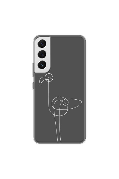 SAMSUNG - Galaxy S22 Plus - Soft Clear Case - Flamingo Drawing