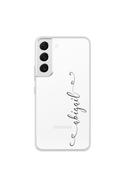 SAMSUNG - Galaxy S22 Plus - Soft Clear Case - Little Hearts Handwritten Black