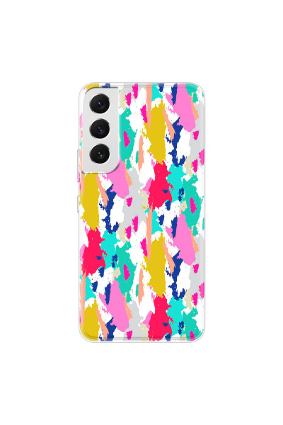 SAMSUNG - Galaxy S22 Plus - Soft Clear Case - Paint Strokes