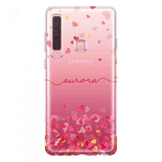 SAMSUNG - Galaxy A9 2018 - Soft Clear Case - Scattered Hearts