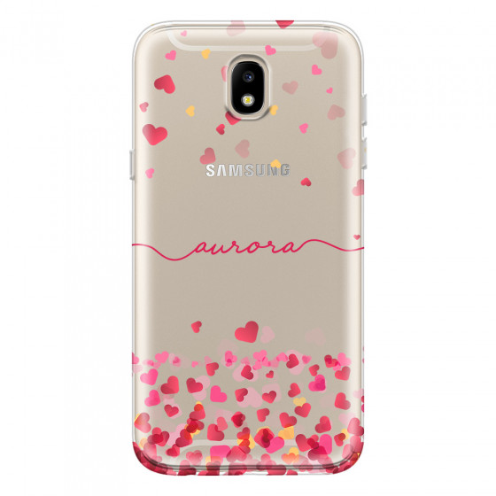 SAMSUNG - Galaxy J3 2017 - Soft Clear Case - Scattered Hearts