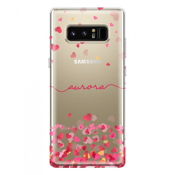 SAMSUNG - Galaxy Note 8 - Soft Clear Case - Scattered Hearts