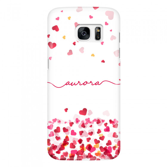 SAMSUNG - Galaxy S7 Edge - 3D Snap Case - Scattered Hearts