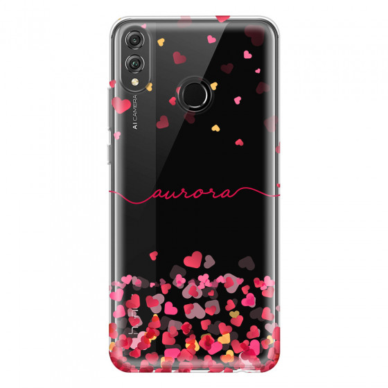 HONOR - Honor 8X - Soft Clear Case - Scattered Hearts