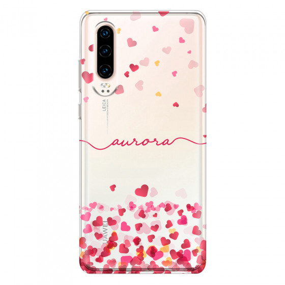 HUAWEI - P30 - Soft Clear Case - Scattered Hearts