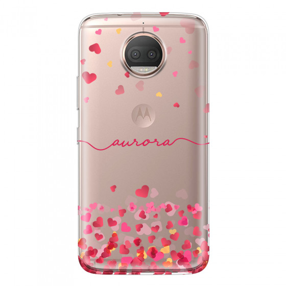 MOTOROLA by LENOVO - Moto G5s Plus - Soft Clear Case - Scattered Hearts