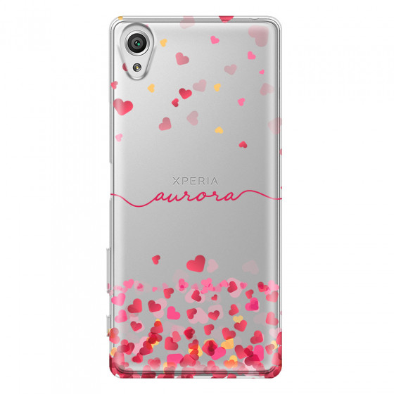 SONY - Sony XA1 - Soft Clear Case - Scattered Hearts