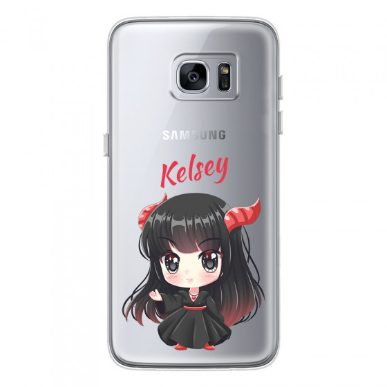 SAMSUNG - Galaxy S7 Edge - Soft Clear Case - Chibi Kelsey