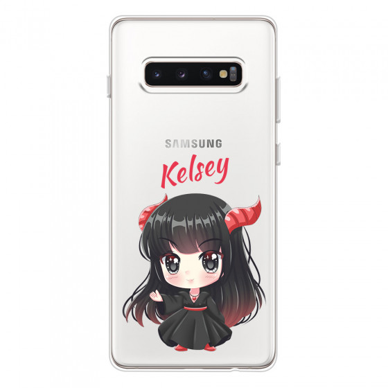 SAMSUNG - Galaxy S10 Plus - Soft Clear Case - Chibi Kelsey