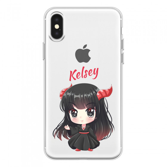 APPLE - iPhone X - Soft Clear Case - Chibi Kelsey