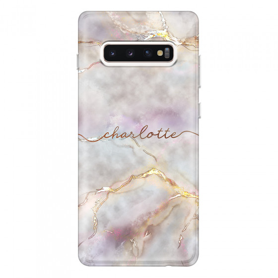 SAMSUNG - Galaxy S10 Plus - Soft Clear Case - Marble Rootage
