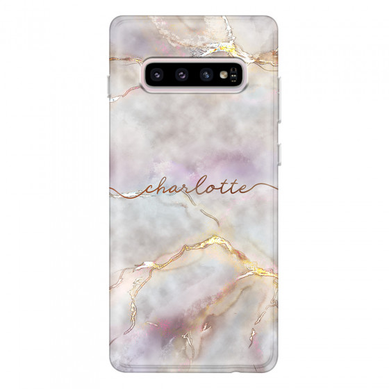 SAMSUNG - Galaxy S10 - Soft Clear Case - Marble Rootage