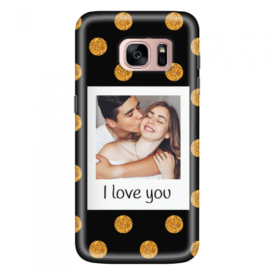 SAMSUNG - Galaxy S7 - Soft Clear Case - Single Love Dots Photo