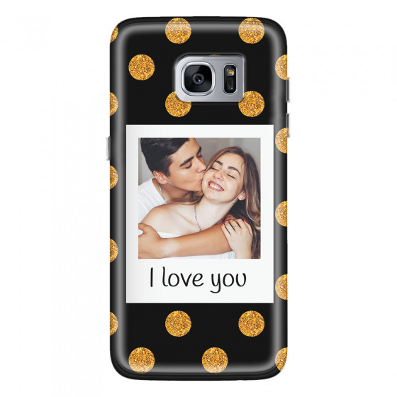 SAMSUNG - Galaxy S7 Edge - Soft Clear Case - Single Love Dots Photo