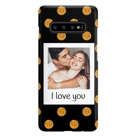 SAMSUNG - Galaxy S10 - 3D Snap Case - Single Love Dots Photo